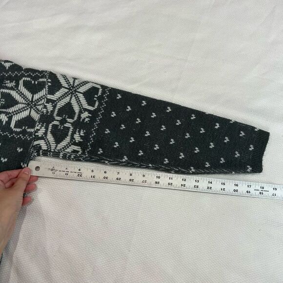 Vintage Angelli Gray White Fair Isle Cardigan - Picture 5 of 6